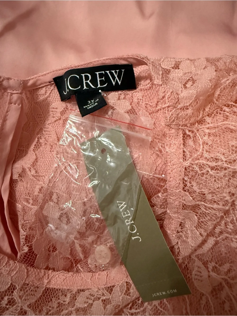 J. CREW Satin and Lace Blouse Size 3X